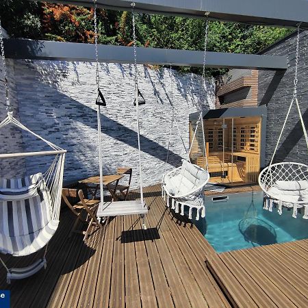 Piscine Chauffee Et Spa Jacuzzi Privatif Terrasse Sans Vis A Vis ,,,Sky House Agen,,, 외부 사진