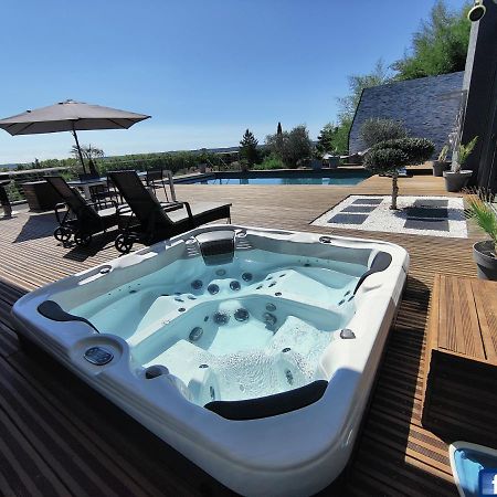 Piscine Chauffee Et Spa Jacuzzi Privatif Terrasse Sans Vis A Vis ,,,Sky House Agen,,, 외부 사진