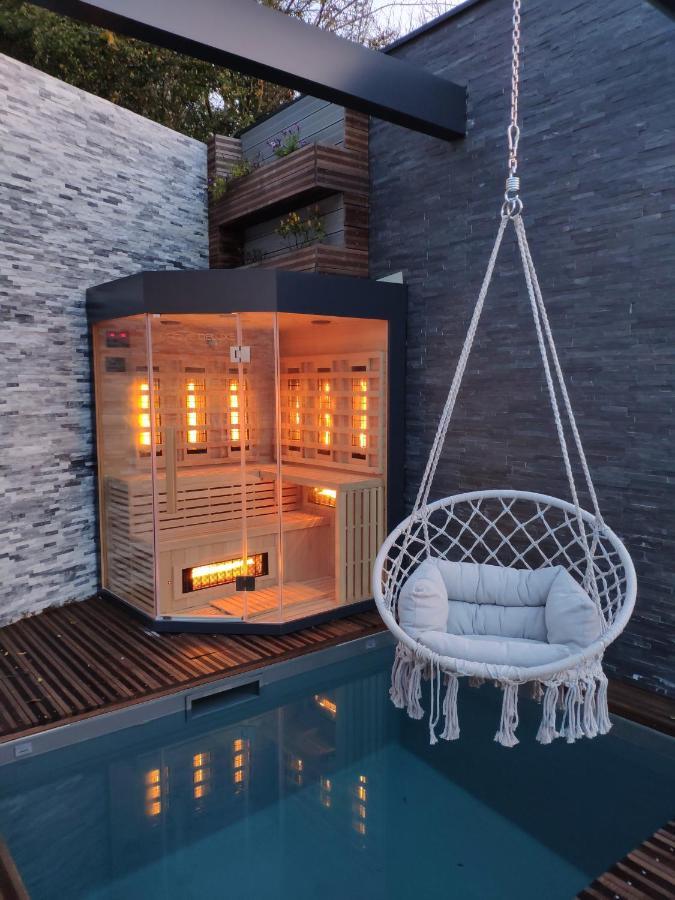 Piscine Chauffee Et Spa Jacuzzi Privatif Terrasse Sans Vis A Vis ,,,Sky House Agen,,, 외부 사진