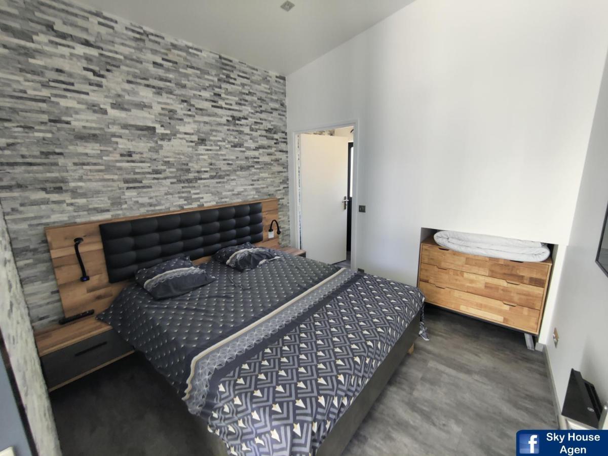 Piscine Chauffee Et Spa Jacuzzi Privatif Terrasse Sans Vis A Vis ,,,Sky House Agen,,, 외부 사진